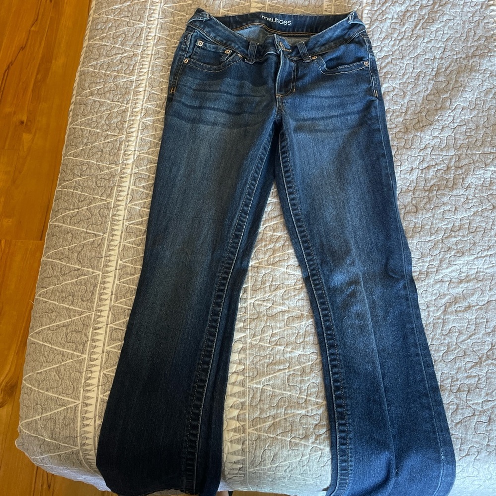 Maurices Women's Dark Blue Straight Leg Jeans